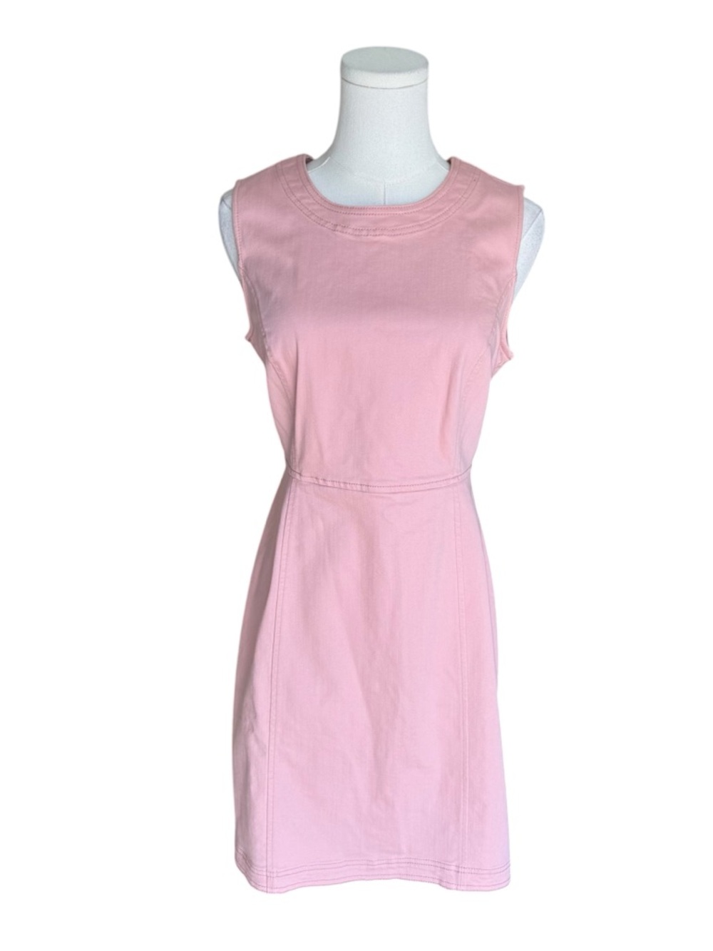 J.Jill - NWT Christian Siriano Misty Rose Sleeveless Dress Pink Stretch Sz 8P - Picture 2 of 9